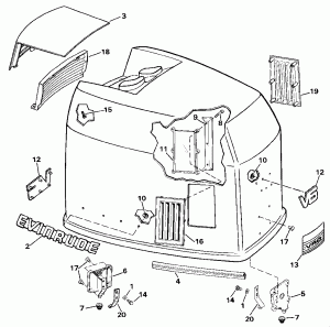   () - Evinrude - 200 Stl Ve200sl Models (Engine Cover - Evinrude - 200 Stl Ve200sl Models)