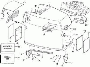   () - Johnson - 200tx, 200cx, 225t, 225p, 225c (Engine Cover - Johnson - 200tx, 200cx, 225t, 225p, 225c)