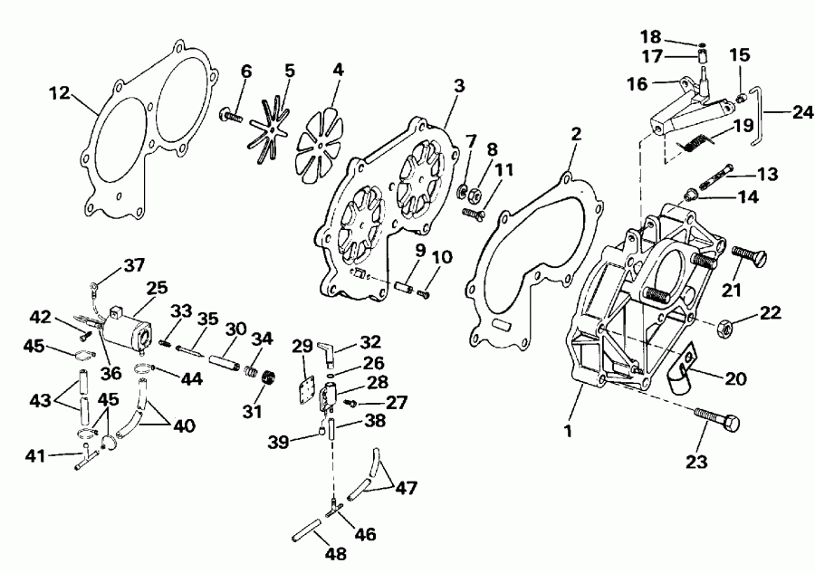  EVINRUDE E28ESLESM 1990  - take Manifold