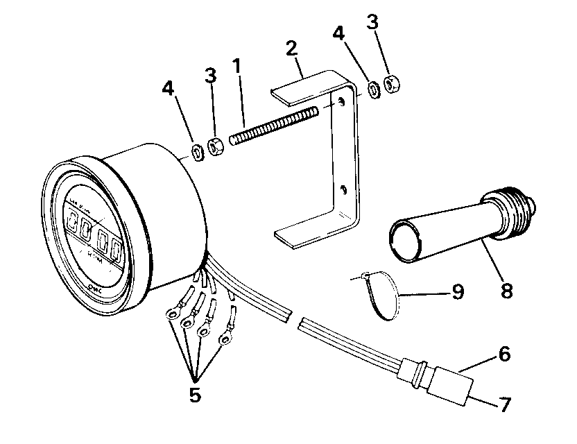  EVINRUDE E300CXESB 1990  - Flush Mount - Digital - Plug In
