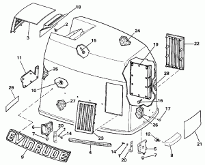   () - Evinrude 300 Models (Engine Cover - Evinrude 300 Models)