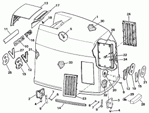   () - Johnson 300 Models (Engine Cover - Johnson 300 Models)