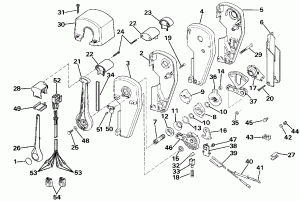   Assembly - Binnacle , Dual  (Remote Control Assembly - Binnacle Mount, Dual Lever)