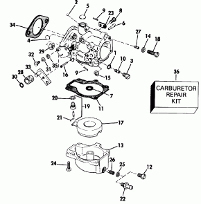  - 55 Model 20   22.5  Transom Models (Carburetor - 55 Model 20 In. And 22.5 In. Transom Models)