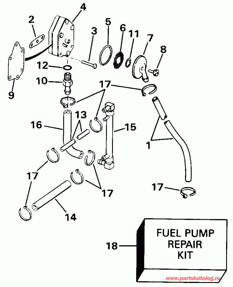 ��������� �������� ����� Evinrude E100STLEIE 1991  - 88 Models - 88 Models