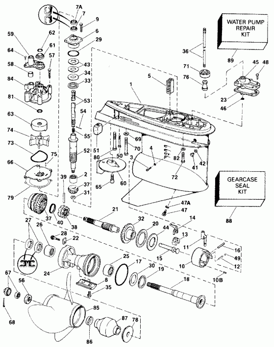    Evinrude E150ELEIS 1991  -   / Counter Rotation