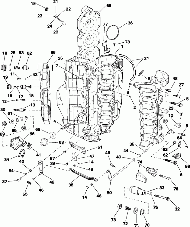   E150GLEIS 1991  - linder & Crankcase
