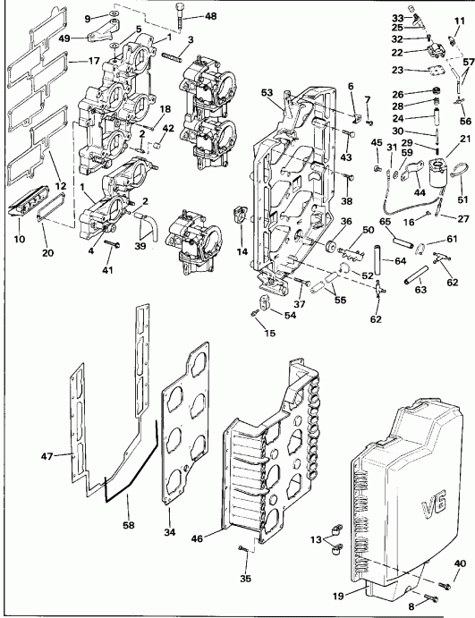  Evinrude E200CXEIB 1991  - take Manifold - take 