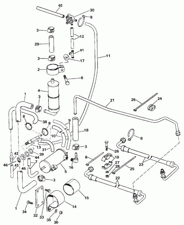   Evinrude E300CXEIE 1991  - wer Steering Group