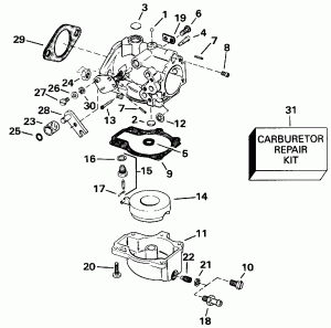  - 55 Model 15  Transom Models (Carburetor - 55 Model 15 In. Transom Models)