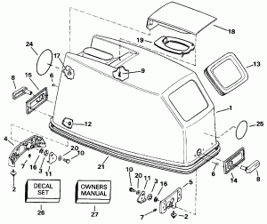   () - Johnson  Start Only (Engine Cover - Johnson Rope Start Only)