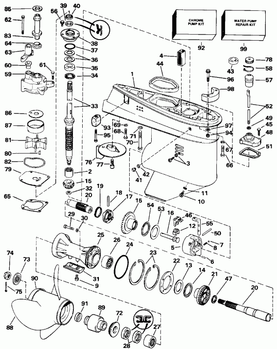    Evinrude E45WMLEIA 1991  - arcase / arcase