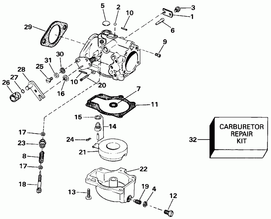   Evinrude E48ESLEIM 1991  - rburetor
