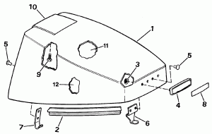   () - Johnson 25-40 (Engine Cover - Johnson 25-40)