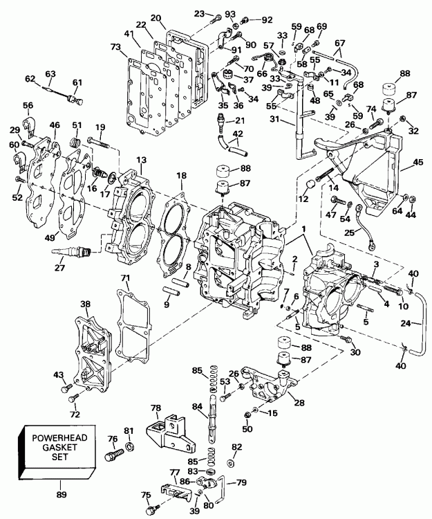    VE25REIE 1991  - linder & Crankcase - linder &  