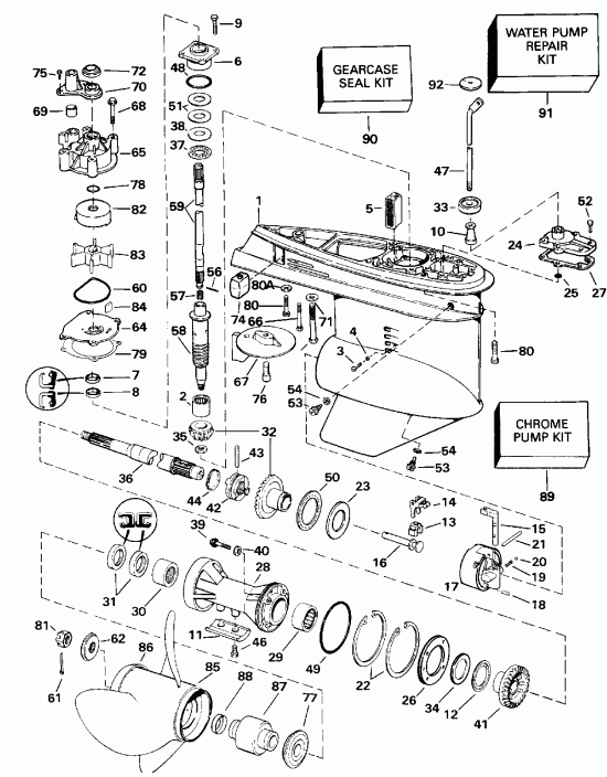  EVINRUDE E100STLEND 1992  - arcase / arcase