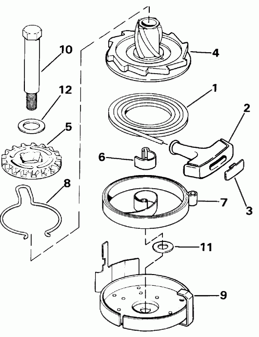  EVINRUDE E10RENA 1992  - wind ������� - wind Starter