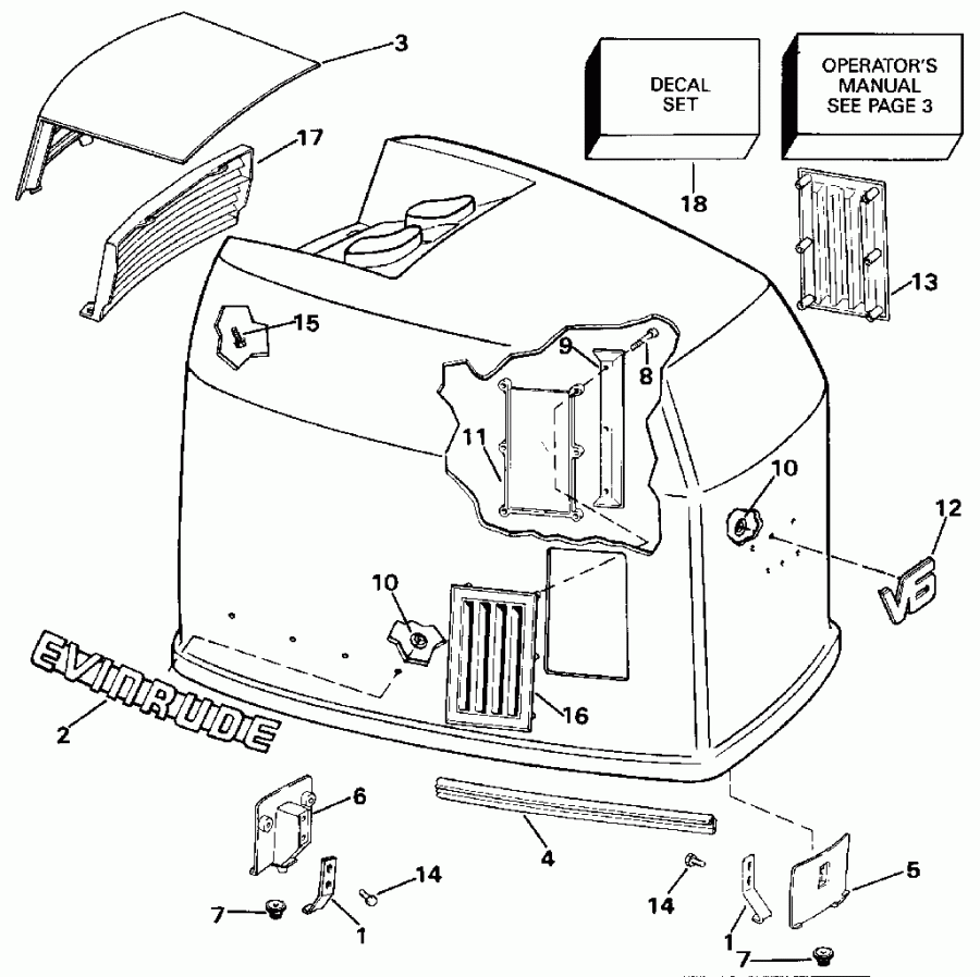��������� Evinrude E200TXENE 1992  - Evinrude - 200 Stl Ve200sl Models