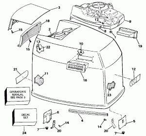   () - Evinrude - 185 (Engine Cover - Evinrude - 185)