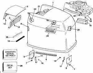   () - Johnson - 200tx, 200cx, 225t, 225p, 225c (Engine Cover - Johnson - 200tx, 200cx, 225t, 225p, 225c)