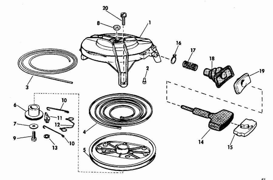 ��������� Evinrude E30RENR 1992  - wer ������ ��������� (�����) - wer Engine Cover