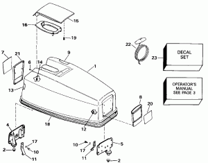   () - Evinrude 50 (Engine Cover - Evinrude 50)