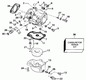  - 55 Models-20 & 22.5  Transom Early P. (Carburetor - 55 Models-20 & 22.5 In. Transom Early Prod.)