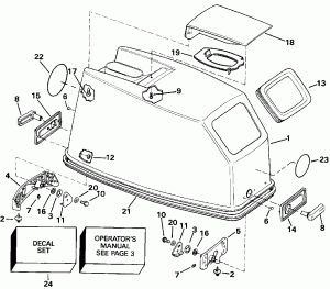   () - Johnson  Start Only (Engine Cover - Johnson Rope Start Only)