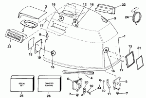   () - Johnson 25-40 (Engine Cover - Johnson 25-40)