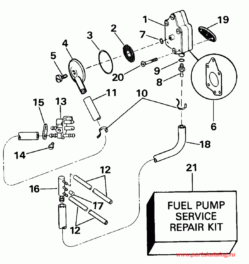  EVINRUDE E50BELENM 1992  - el Pump And Filter / el   