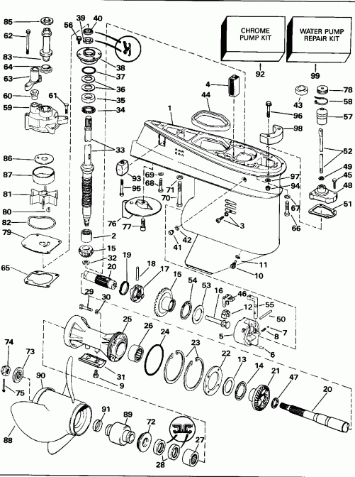  Evinrude E55RWLENM 1992  - arcase