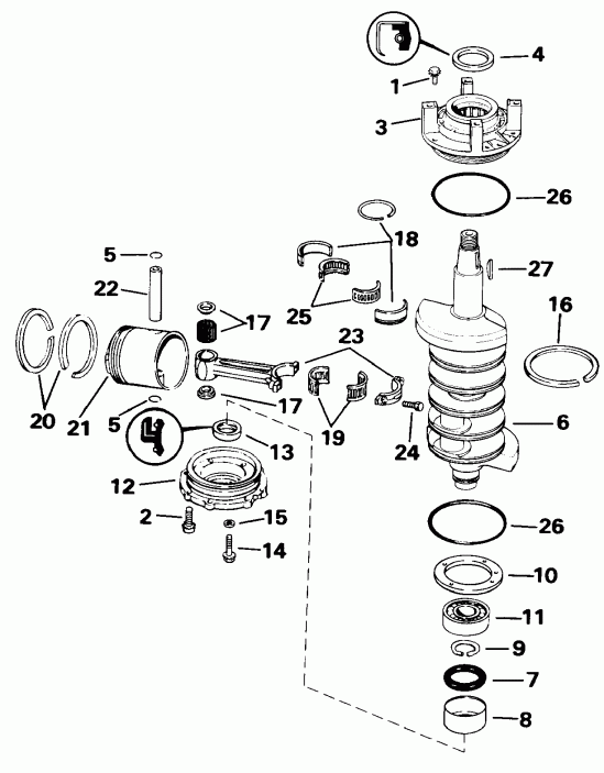    Evinrude E85TTLEND 1992  - ank & 
