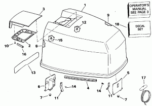  () - Johnson 120-140 Models (Engine Cover - Johnson 120-140 Models)
