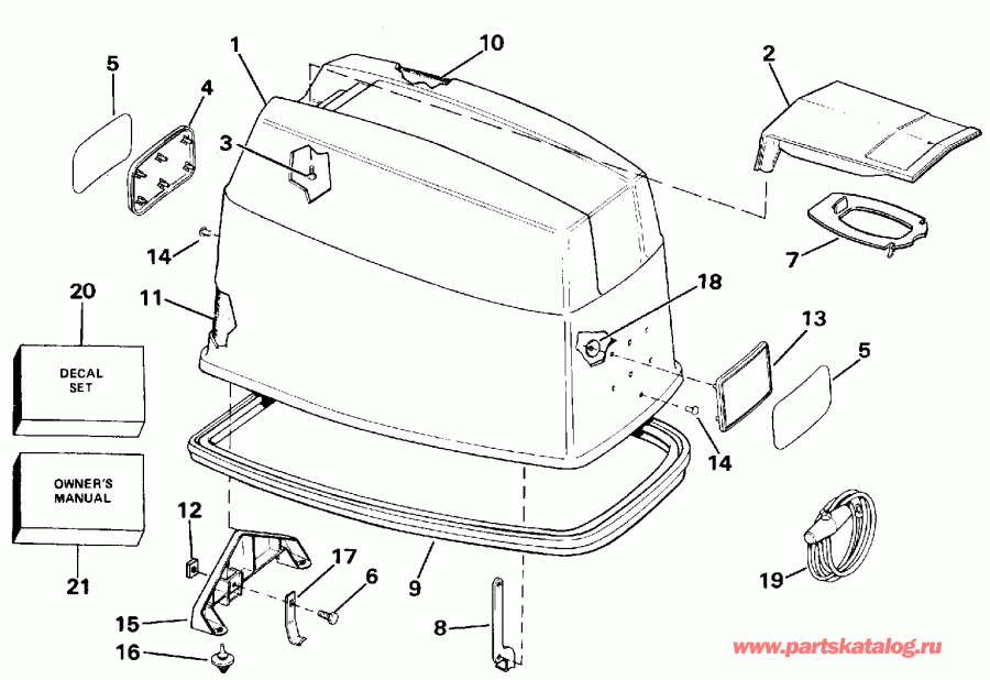  Evinrude VE150EXENC 1992  - wer Engine Cover