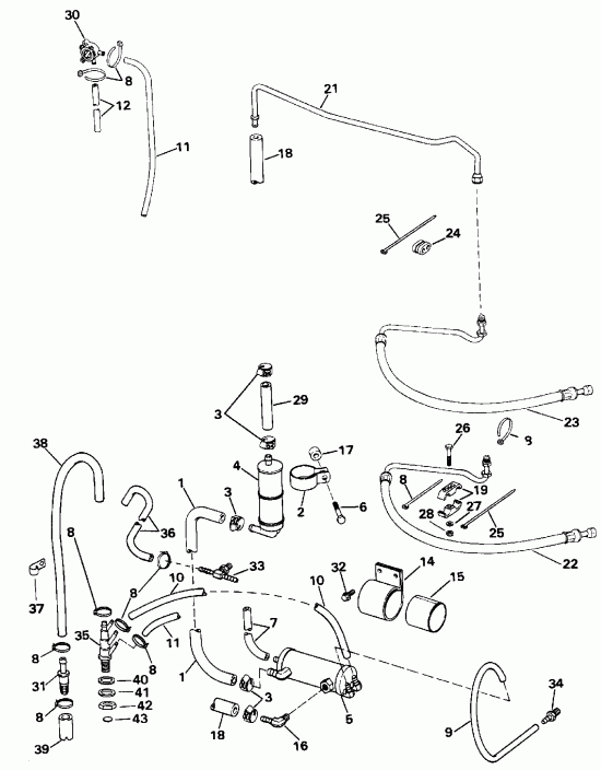 �������� ��������� ����� Evinrude VE200TXENE 1992  - wer Steering Group / wer ������� ������� Gro����