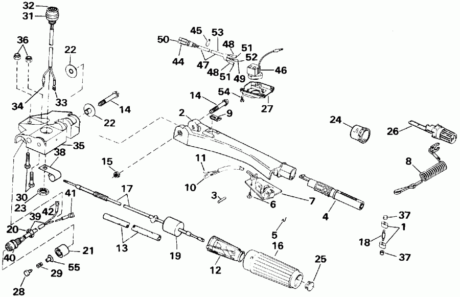 ����� Evinrude VE50BELENJ 1992  - ee������ � ������������� Handle 