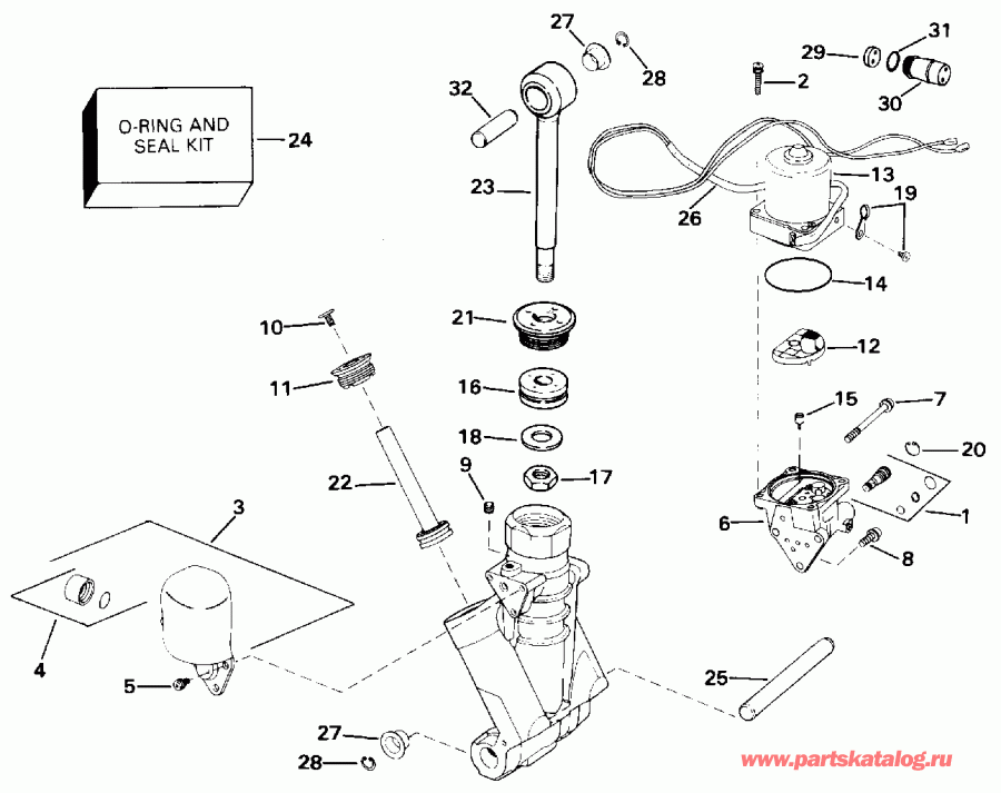   Evinrude E120TXETF 1993  - wer Trim/tilt Hydraulic Assembly / wer Trim / tilt Hydraulic Assembly