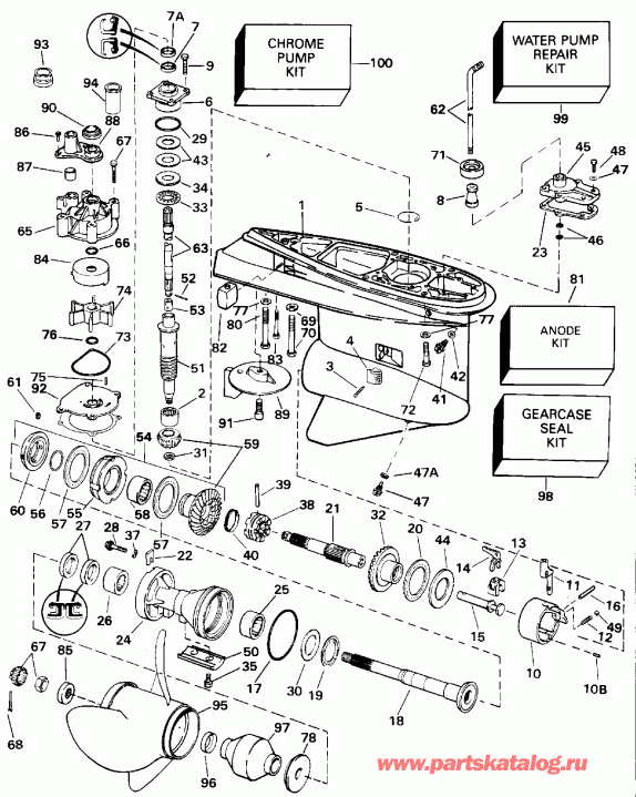   EVINRUDE E120TXETS 1993  - 140cx   - 140cx Counter Rotation