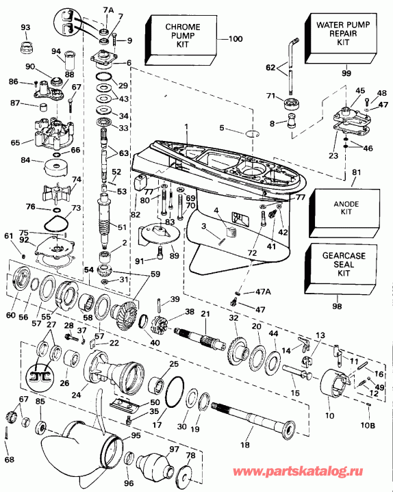    Evinrude E140TXATF 1993  - 140cx   / 140cx Counter Rotation