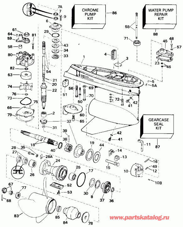   Evinrude E150JLETR 1993  -  Rotation - 20  Models