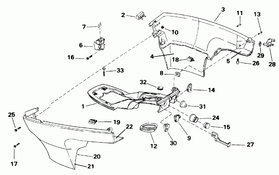    Evinrude E15RELETB 1993  - wer Engine Cover