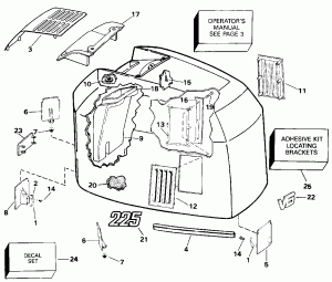   () - Johnson - 200 Stl, Vj200sl, 225stll (Engine Cover - Johnson - 200 Stl, Vj200sl, 225stll)