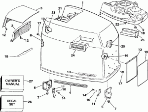   () - Johnson - 200tx, 200cx, 225 (Engine Cover - Johnson - 200tx, 200cx, 225)