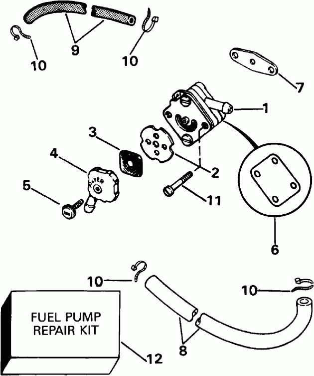   EVINRUDE E8RLETB 1993  - el Pump / el 
