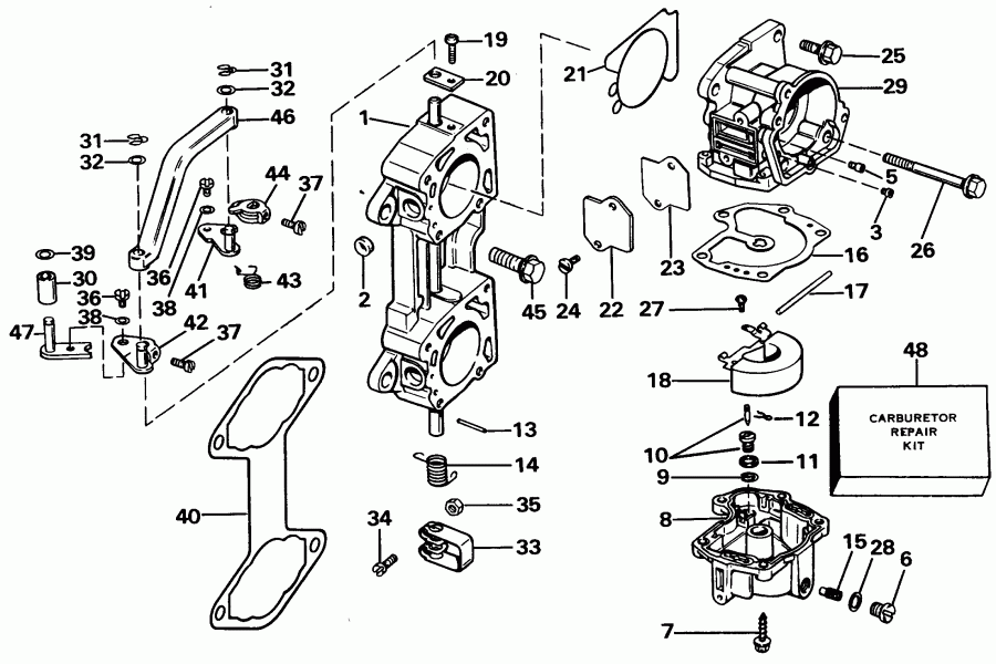    EVINRUDE CE300TXCOS 1985  - rburetor - rburetor