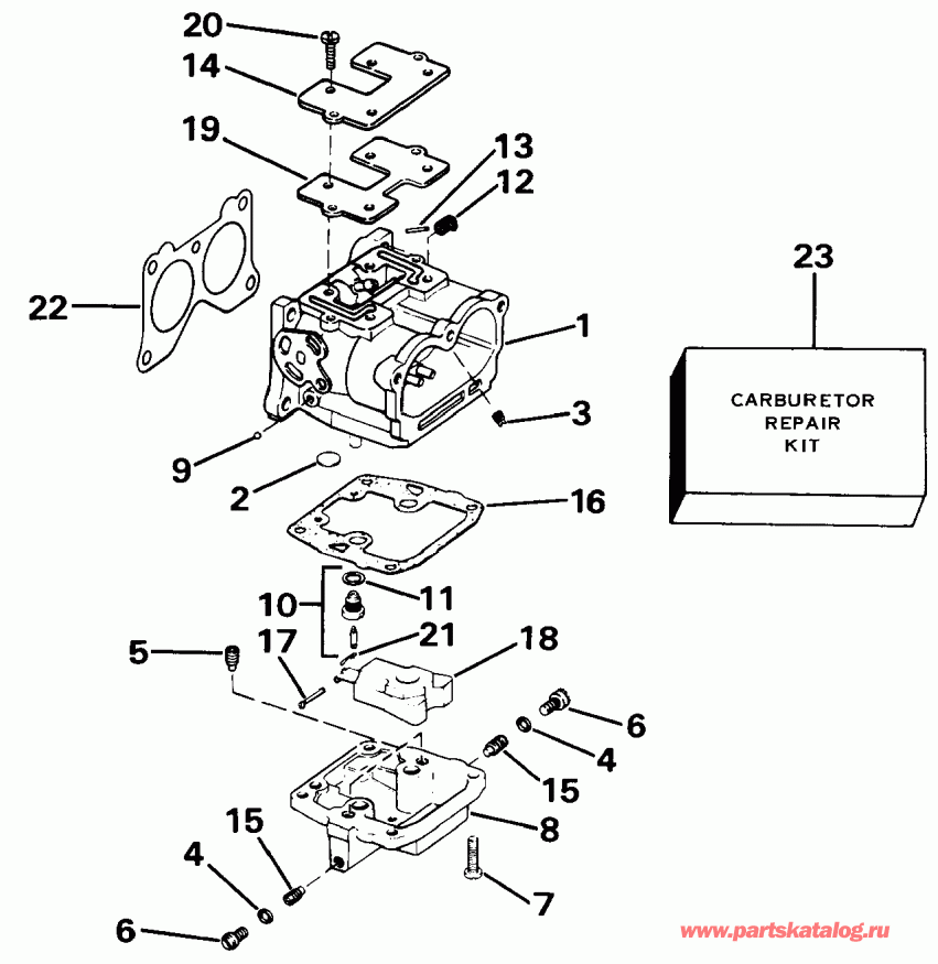    Evinrude E150CXCEM 1989  - rburetor