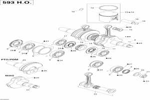 01-    593ho (01- Crankshaft And Pistons 593ho)