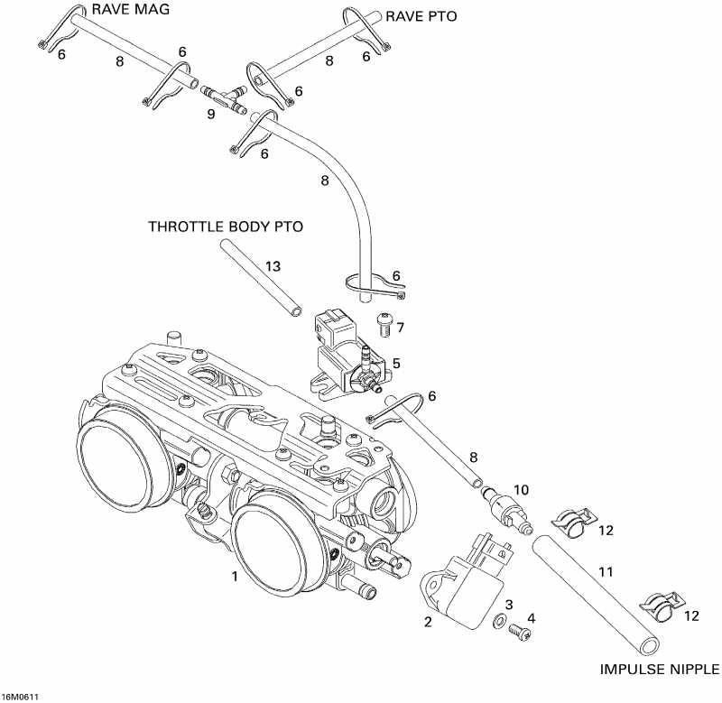    MX Z 600 HO SDI Adrenaline & X, 2006 - Throttle Body