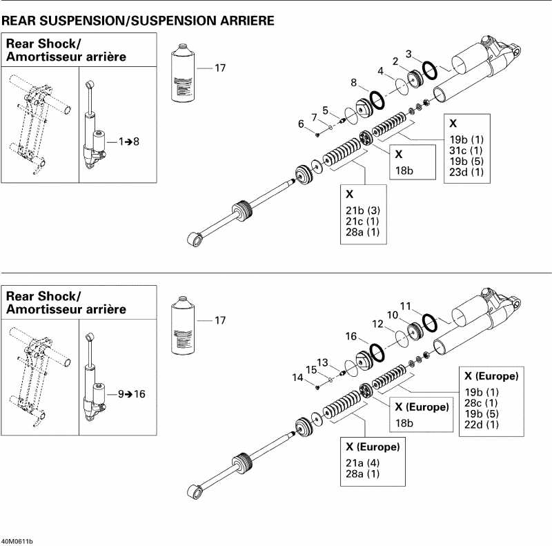 BRP SkiDoo - Take Apart Shock, Rear 2