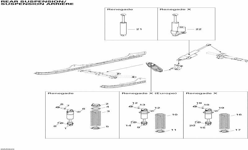  SKIDOO MX Z 600 HO SDI Renegade & Renegade X, 2006 - Rear Suspension Shocks